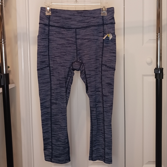 Tek Gear Blue/White Leggings Size Medium - Picture 1 of 4